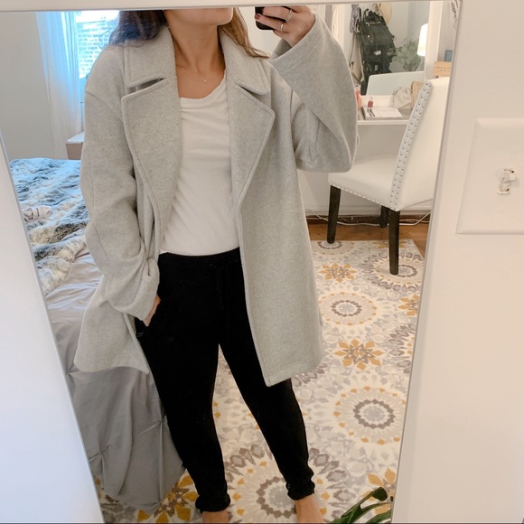 Zara Jackets & Blazers - Zara Light Grey Topcoat